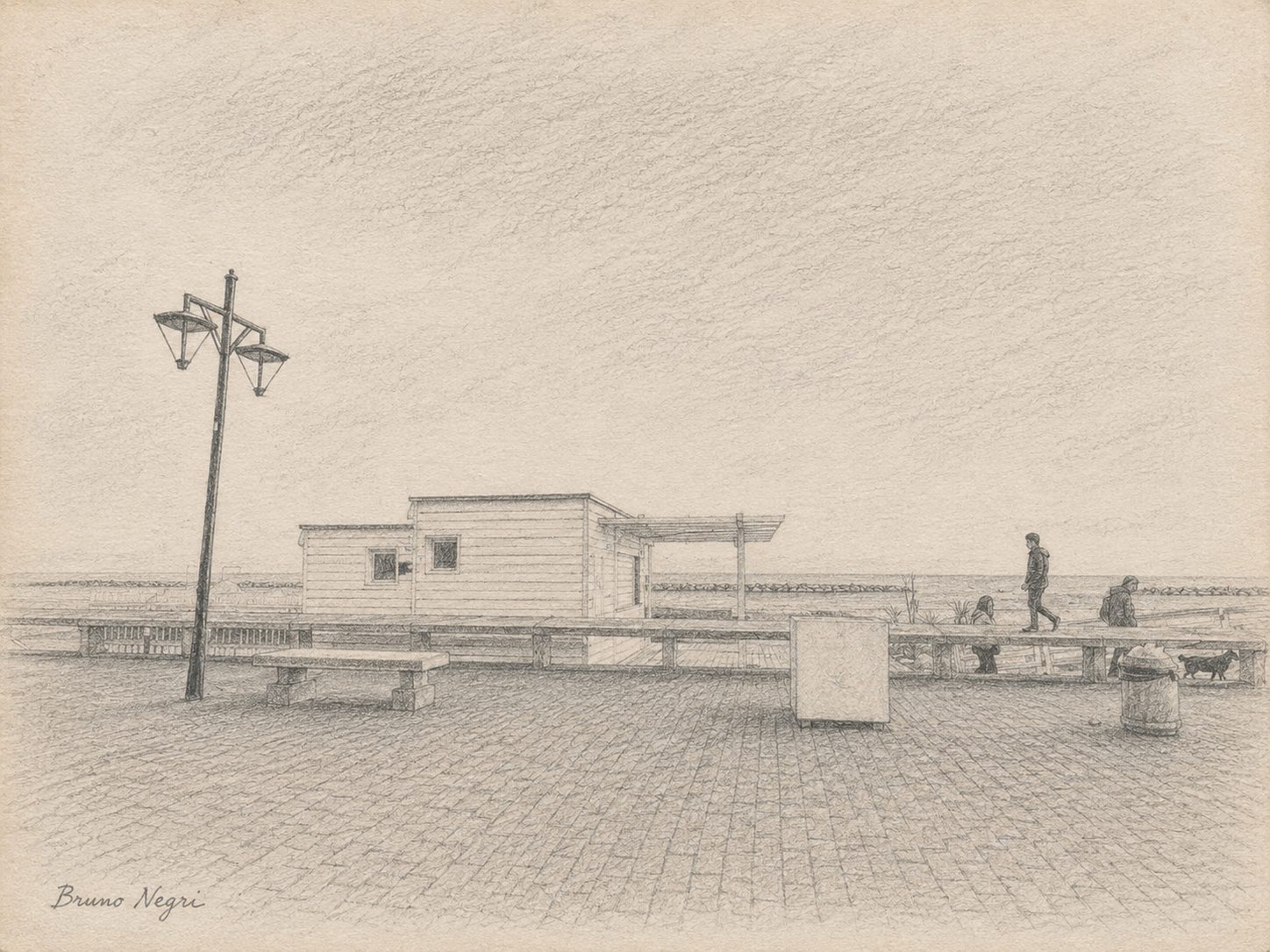 Kiosk on the Alassio seafront