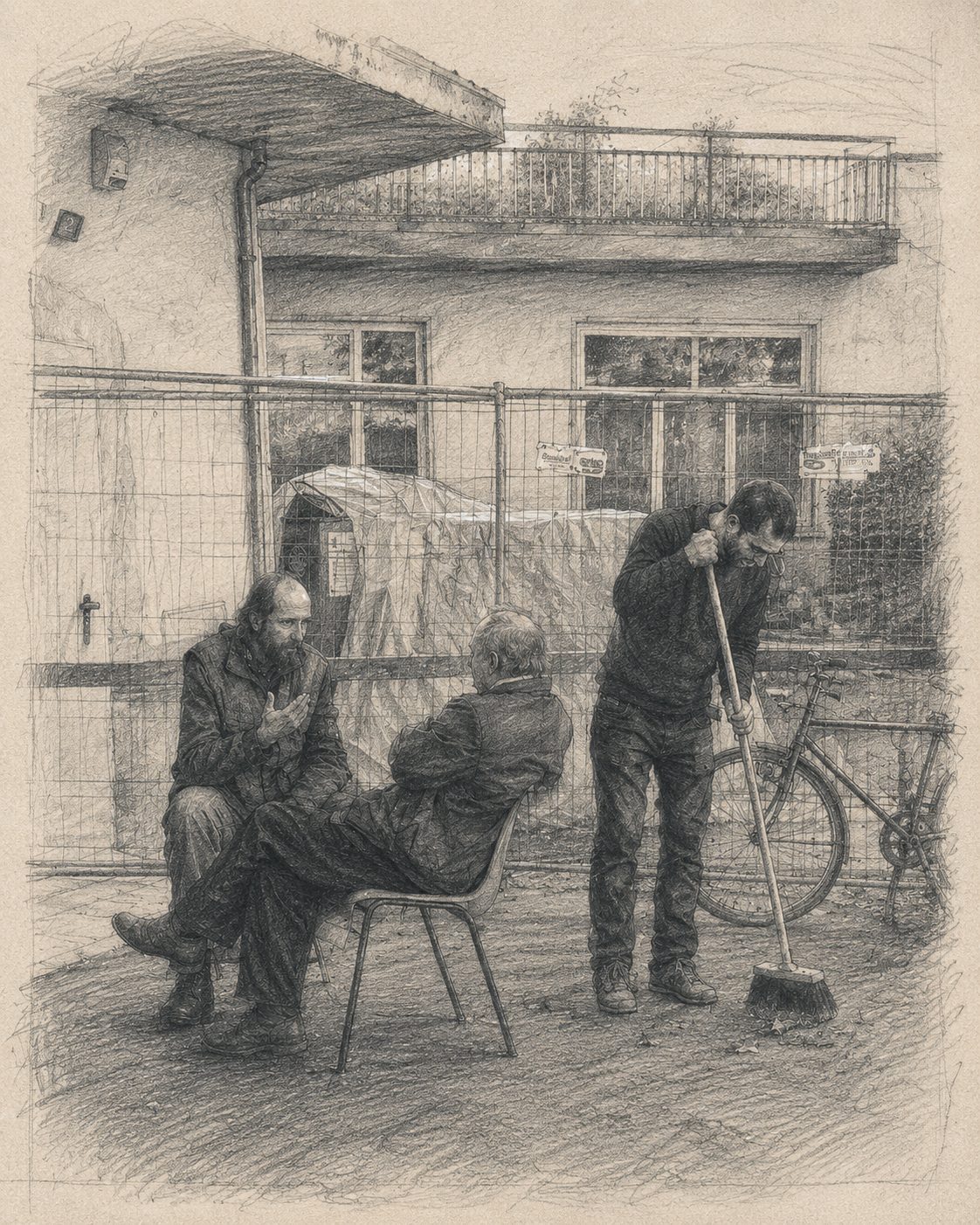 Two people in the street