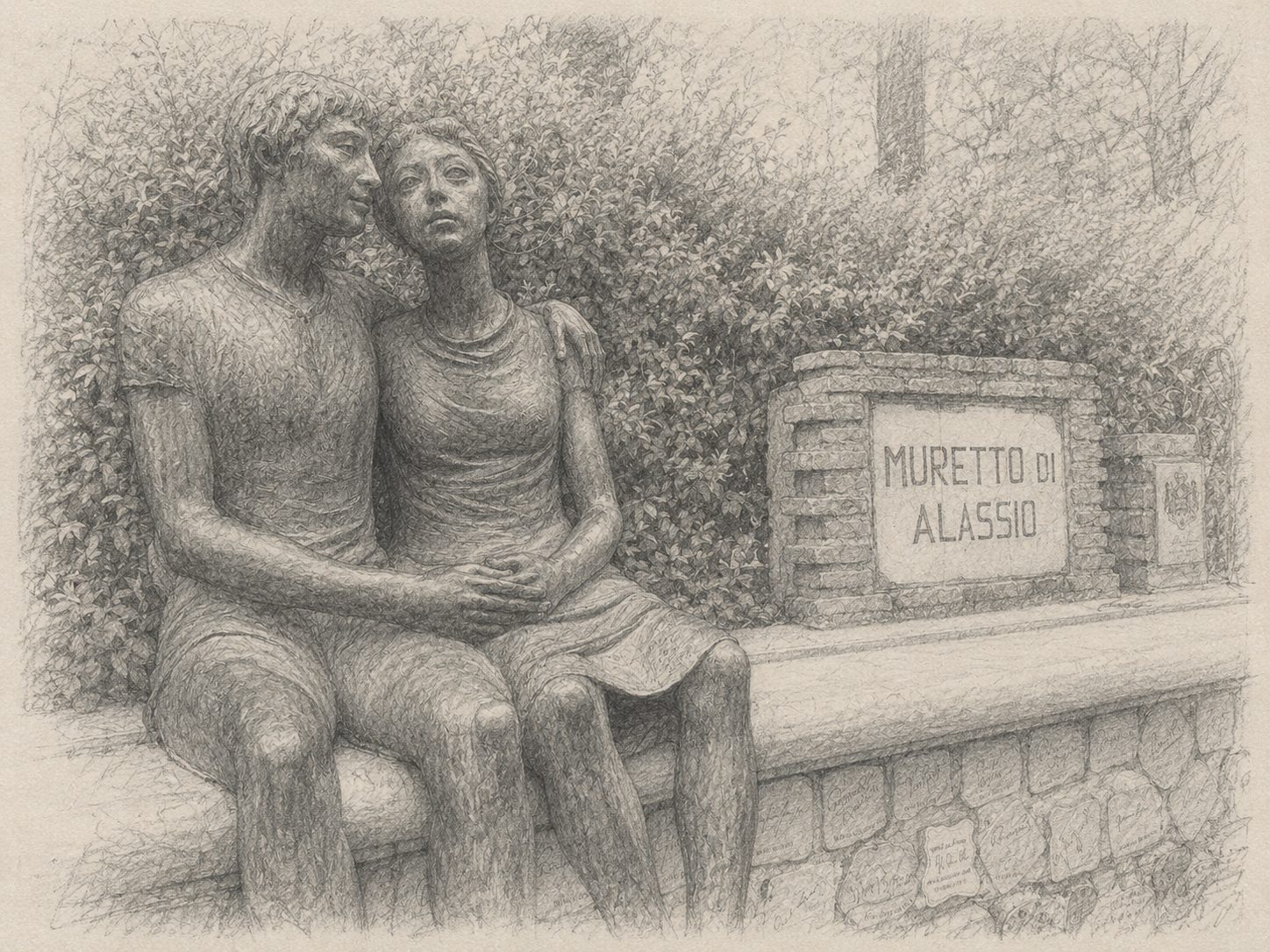Statue on the Muretto of Alassio
